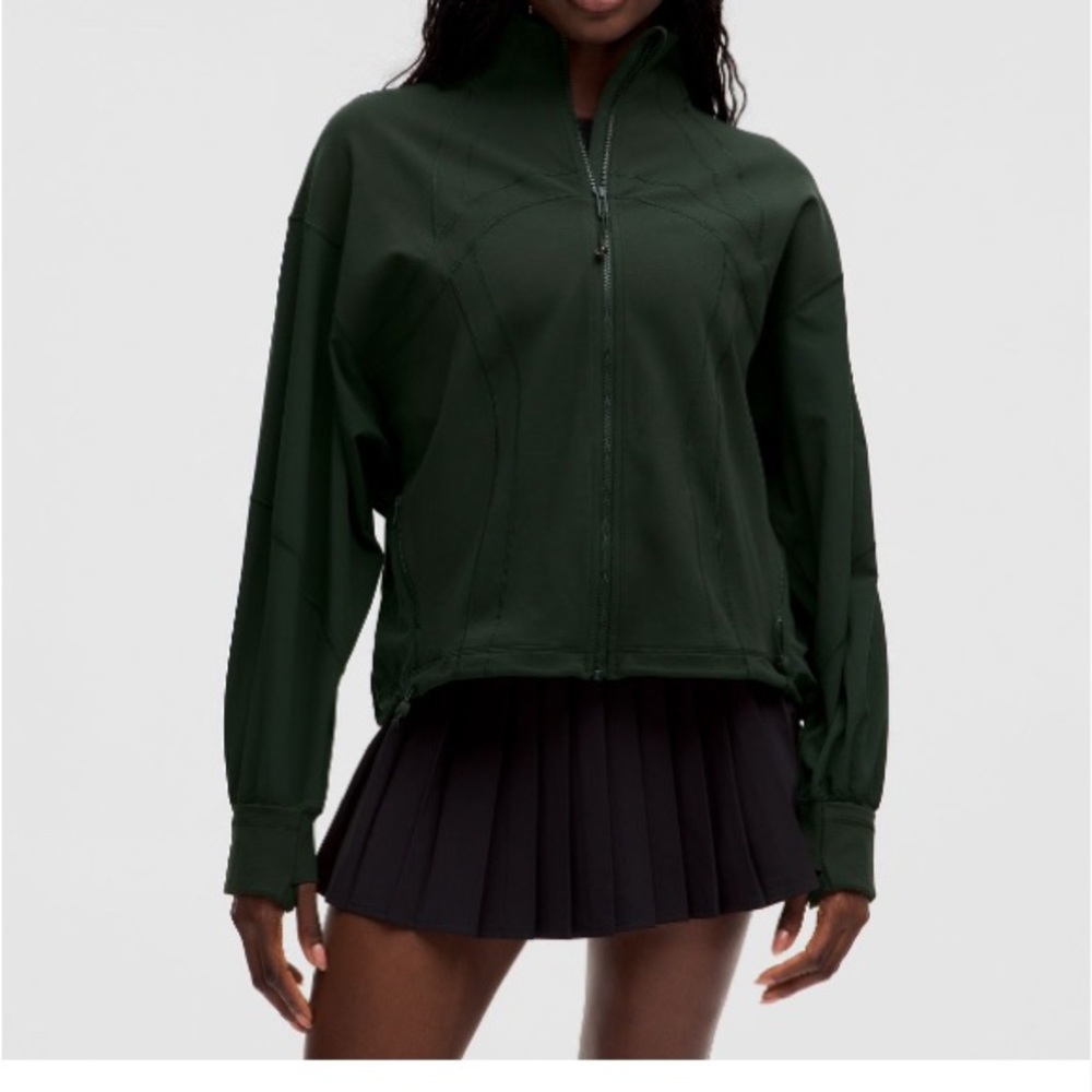 Women's Dark Green Jacket- define relaxed fit jacket. Rainforest green